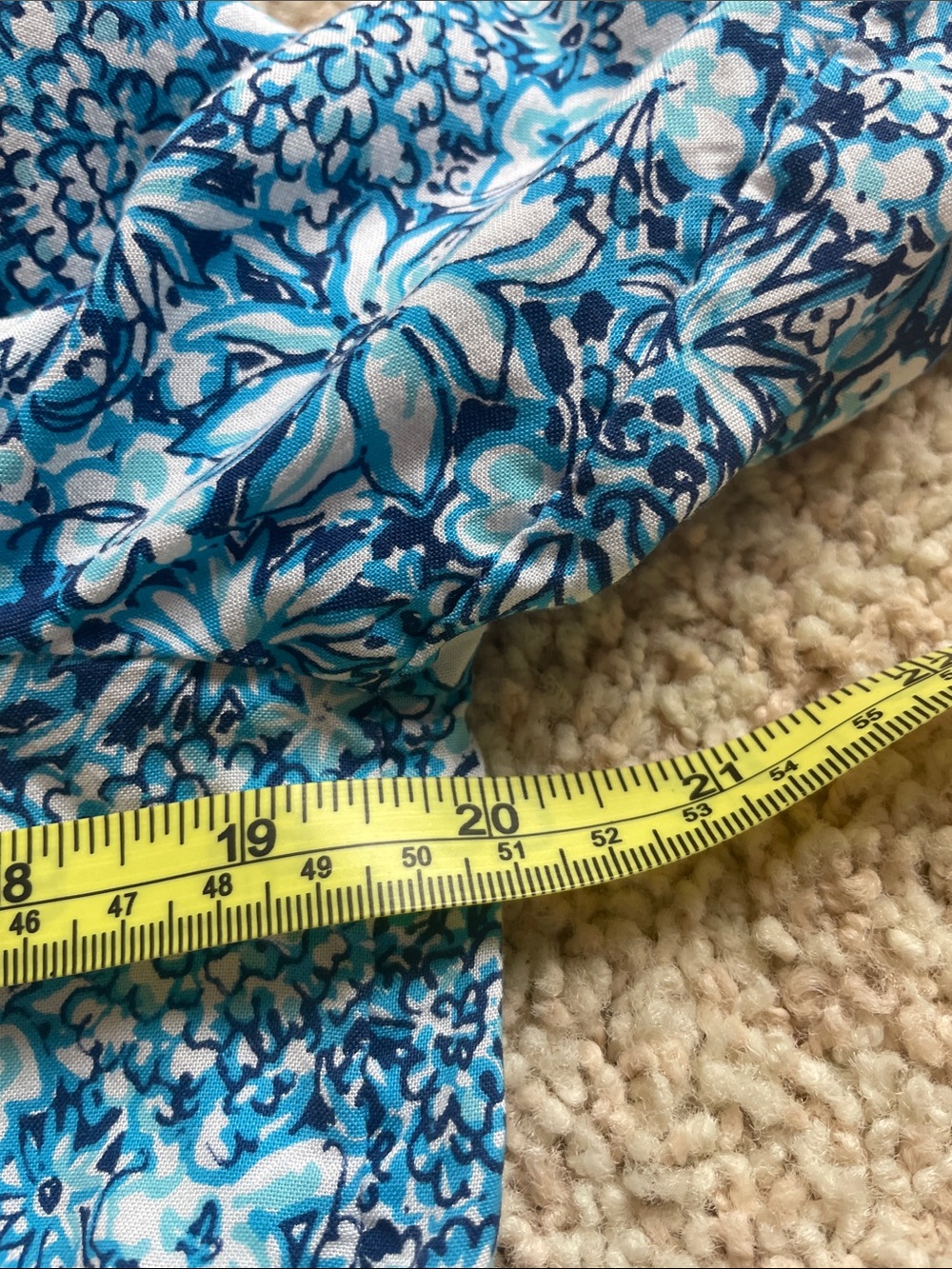 Lilly Pulitzer Medium Blue Floral Lace-Trim Tunic Top - Picture 11 of 11
